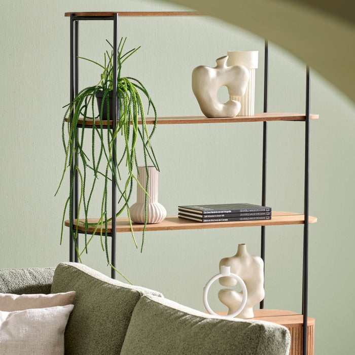 Light & Living Vaas Feyo Wit - Keramiek - 15x21x15cm (BxHxD)