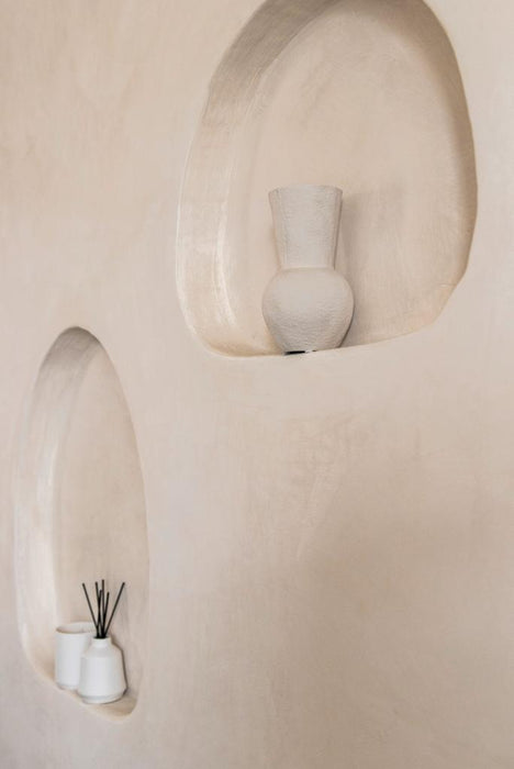 Gusta Vaas Lijnen Ø10,1x18,1 cm - Offwhite