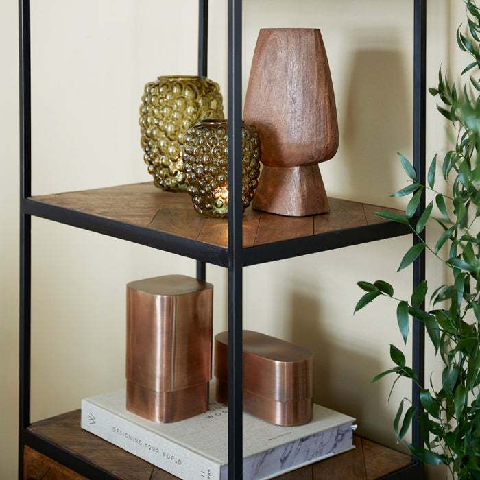 Light & Living Vaas Alfredo - Groen - Glas - 15x20x15cm (BxHxD)