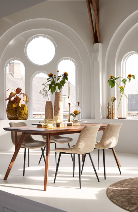 Light & Living Light&living Vaas deco 28,5x19x40 cm FEDER okergeel