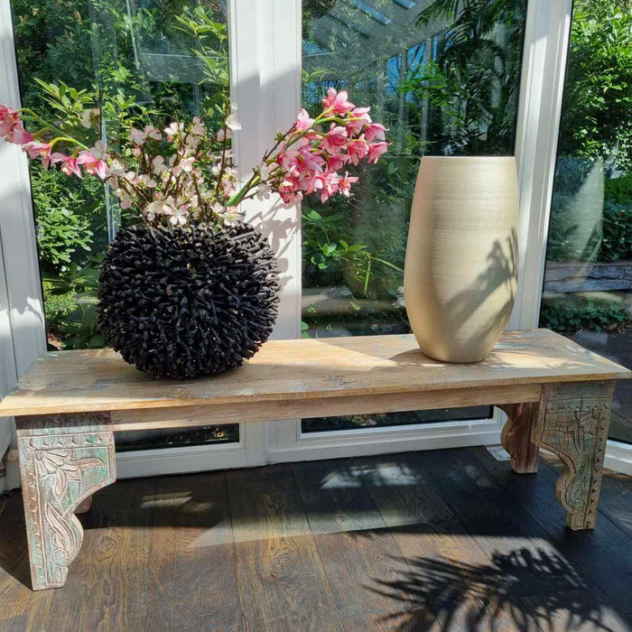 Mica Decorations Vaas - mat champage - keramiek - H50 x D29 cm