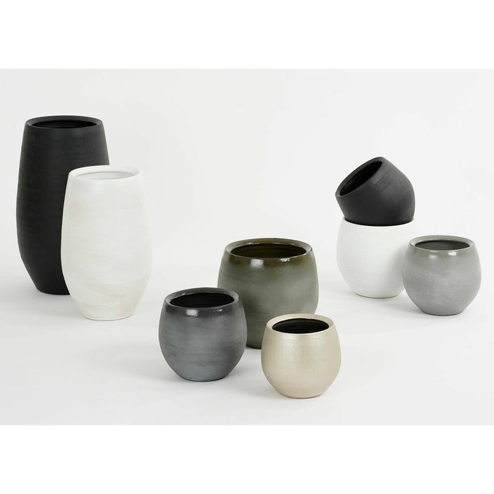 Mica Decorations Douro Vaas - H50 x Ø29 cm - Terracotta - Off White