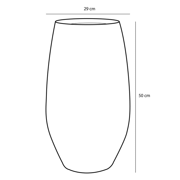 Mica Decorations Douro Vaas - H50 x Ø29 cm - Terracotta - Off White