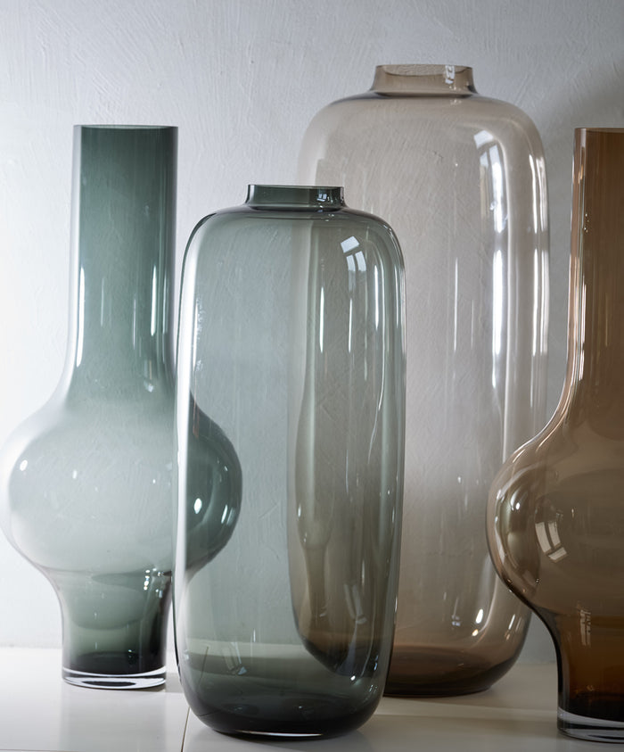 Light & Living Light&living Vaas Ø28x62,5 cm KAELA glas bruin