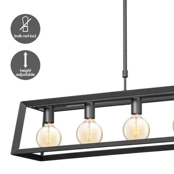 Home Sweet Home Sito 6 Lichts Hanglamp Zwart