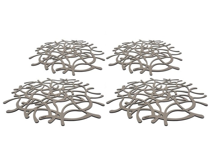 NOOBLU TUMBL onderzetters 15 cm - Clay grey - Set van 2