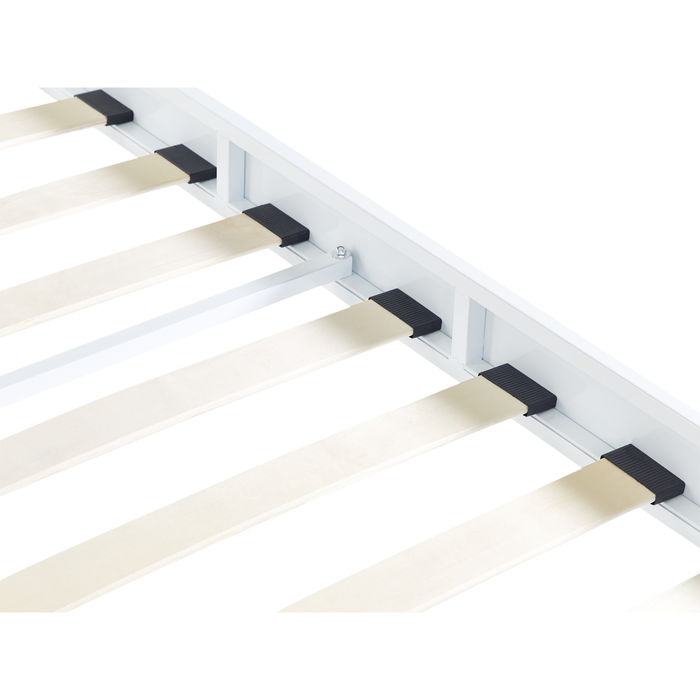 Beliani - VAURS - Tweepersoonsbed - Wit - 160 x 200 cm - Staal