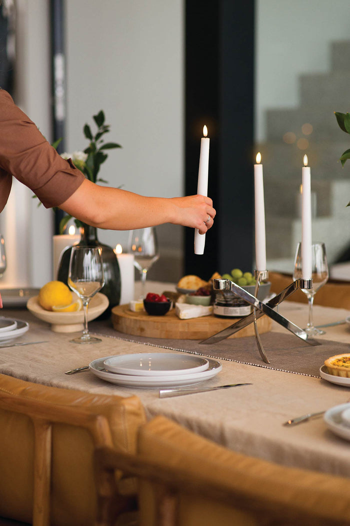 Uyuni Led Tafelkaars Wit- 25CM - Set van 2