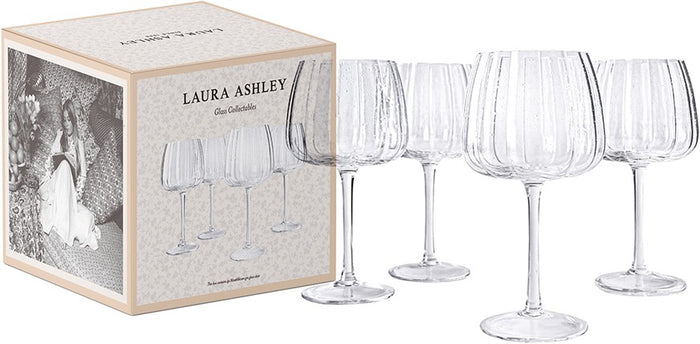 Laura Ashley Giftset 4 Ginglazen Helder 52 cl.
