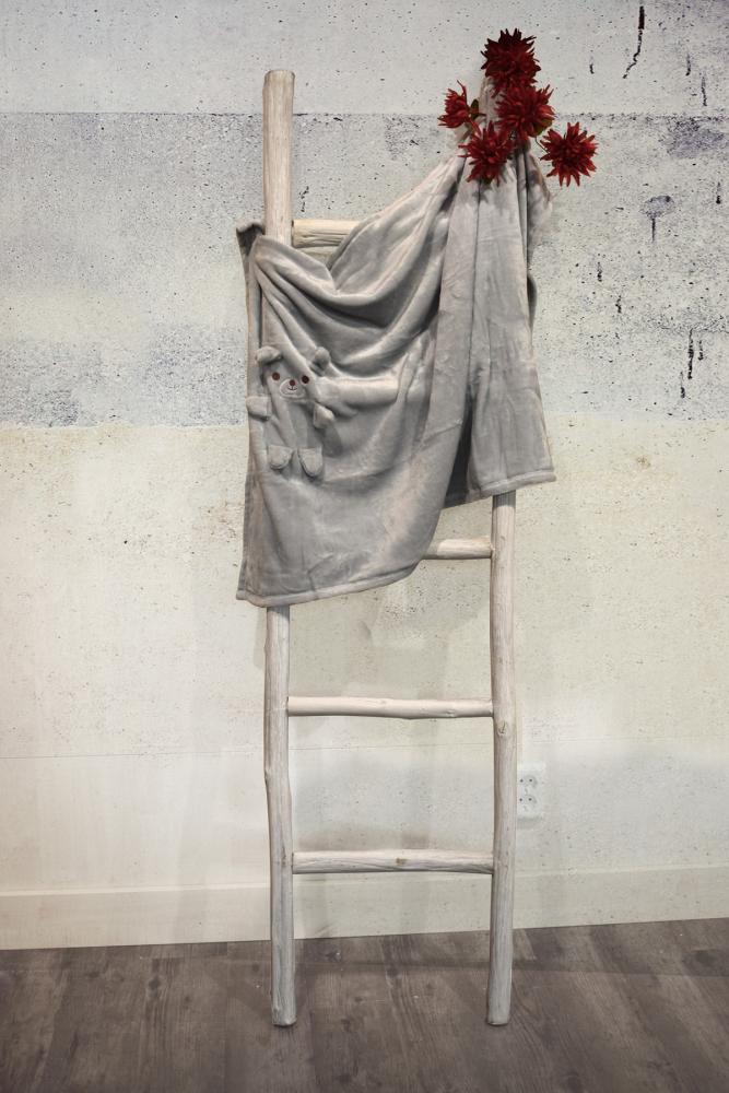 Elegance Baby|Kinder Flanel Fleece Knuffel Deken Beer grijs