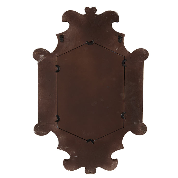 Clayre & Eef Spiegel 51x75 cm Beige Grijs Hout