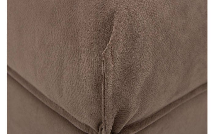 Goossens Hocker Jonas in stof fijn geweven middengrijs