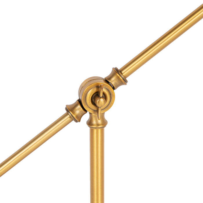 QAZQA Art Deco tafellamp brons met marmer en amber glas - Nina