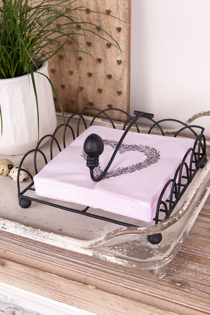 Clayre & Eef Servetten Papier Set van 20 33x33 cm (20) Roze Paars