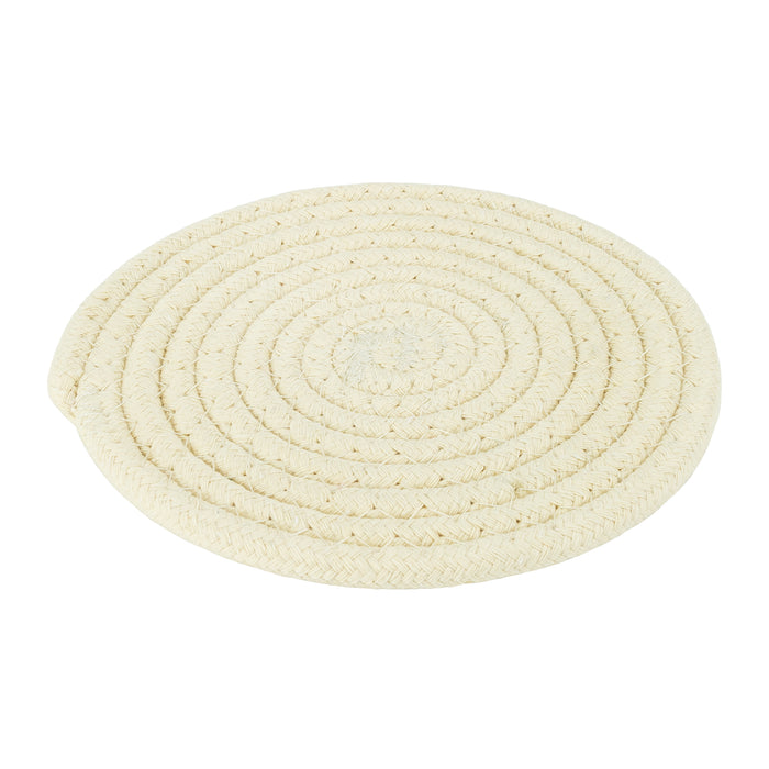Krumble Pannenonderzetter rond - Katoen - Beige - Set van 4