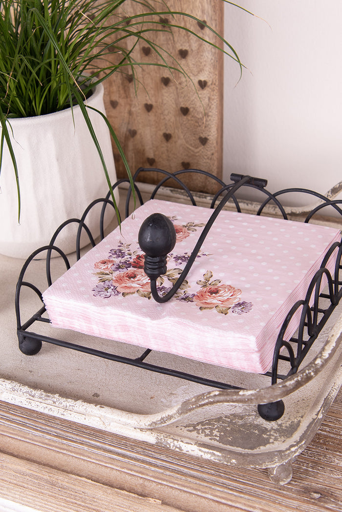 Clayre & Eef Servetten Papier Set van 20 33x33 cm (20) Roze Papier