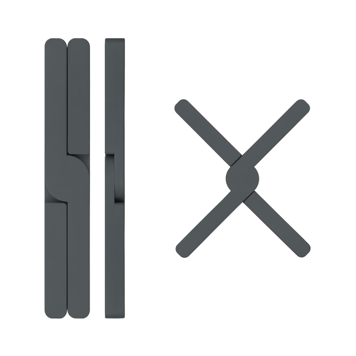 Krumble Opvouwbare siliconen pannenonderzetter - Antraciet - Set van 2