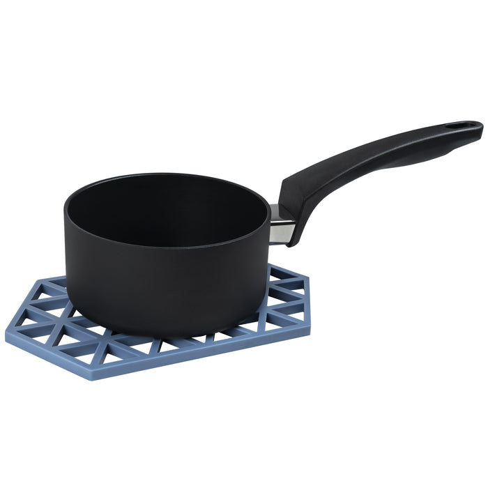 Krumble Siliconen pannenonderzetter Hexagon lang - Blauw - Set van 2