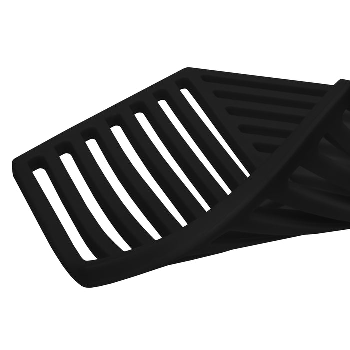 Krumble Siliconen pannenonderzetter Hexagon lang - Zwart - Set van 4