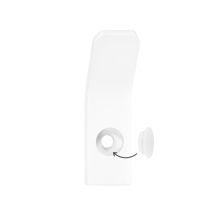 QUVIO Haakje metaal wand - Wit - Set van 2