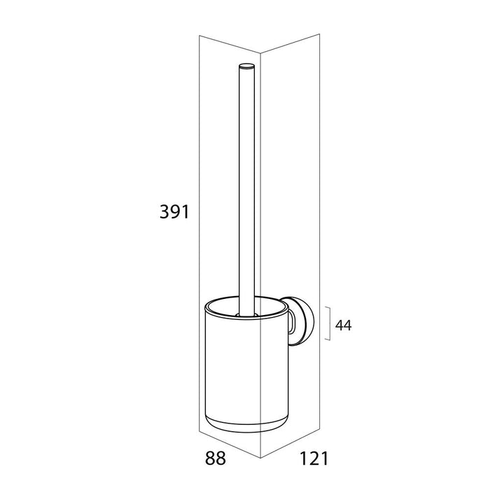 Tiger Cooper Toiletborstel met Muurhouder - Zwart/Goud