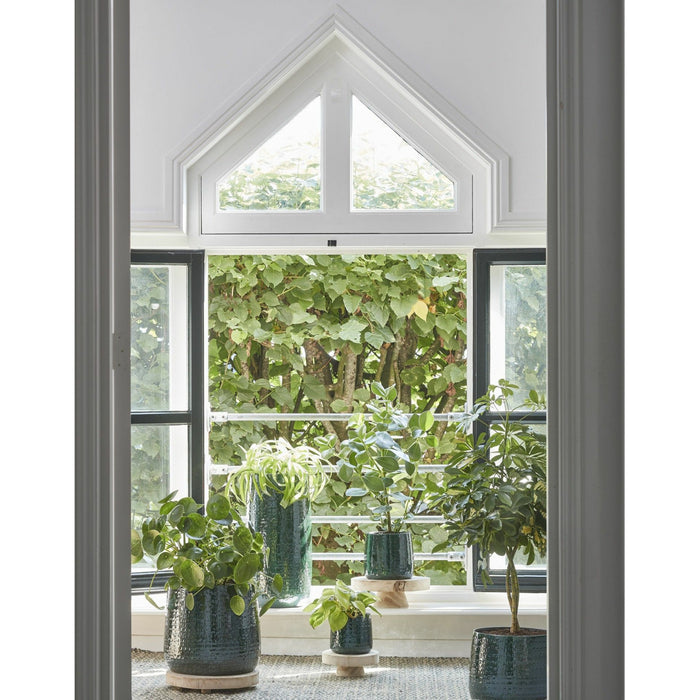 Mica Decorations Bloemenvaas - keramiek - relief - D25 x H50 cm