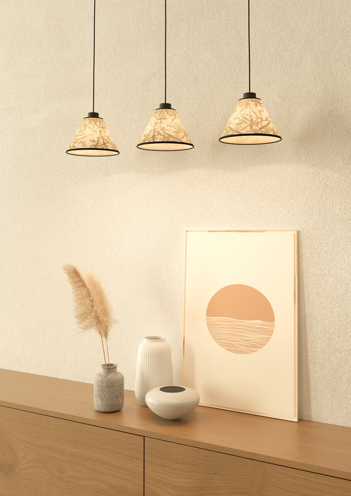 EGLO Oxpark Hanglamp - E27 - 92 cm - Zwart|Wit|Groen - Bamboe