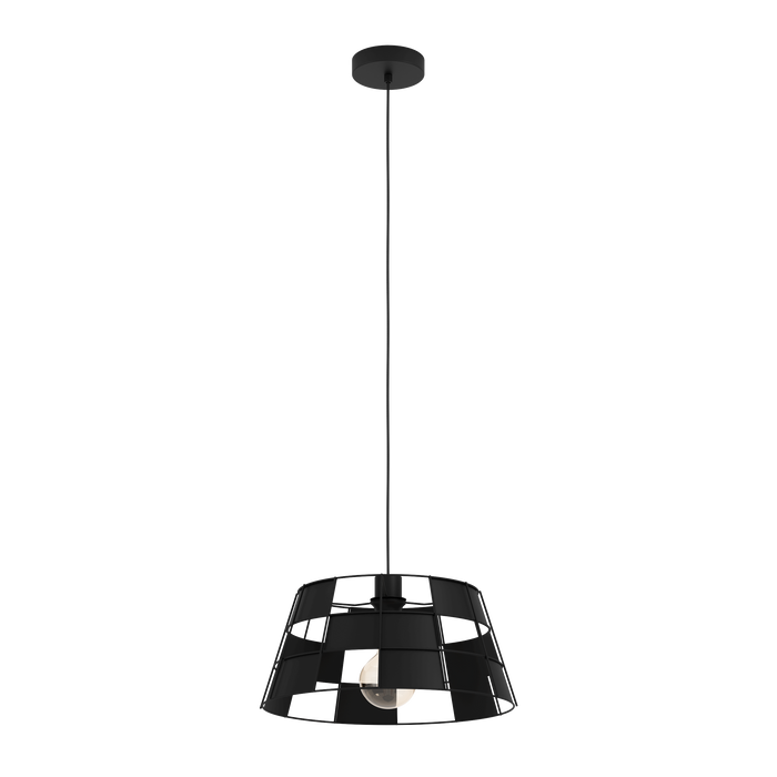 EGLO Pontefract Hanglamp - E27 - Ø 42 cm - Zwart - Staal