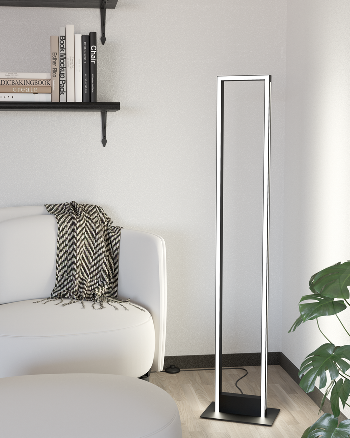 EGLO connect.z Salvilanas-Z Vloerlamp - 130,5 cm - Zwart|Wit