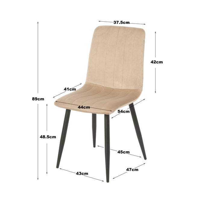 Furnihaus Eetkamerstoelen Set van 2 Fox - Blauw