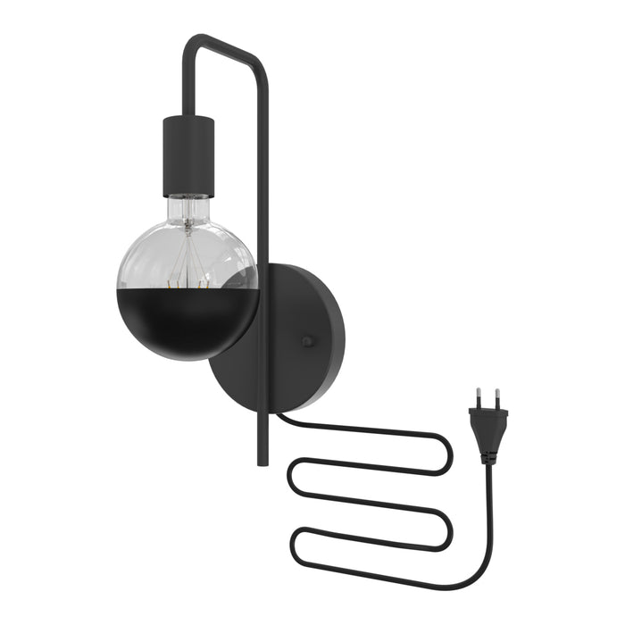 Calex U-line Wandlamp Zwart - E27