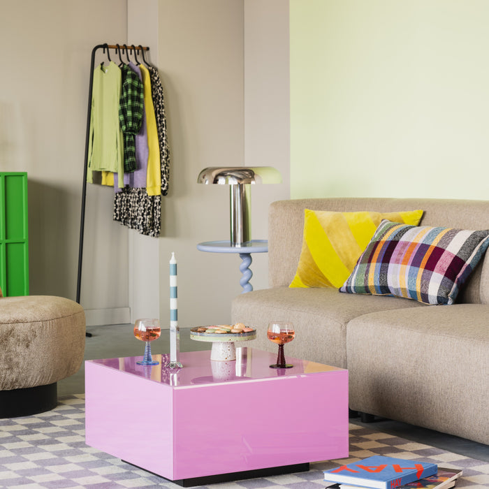 HKliving Striped Velvet Sierkussen 40 x 60 cm - Geel/Mosterd