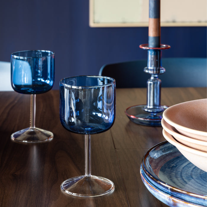HAY Tint Wijnglazen 2 st. - 0,25 L Blauw/Transparant