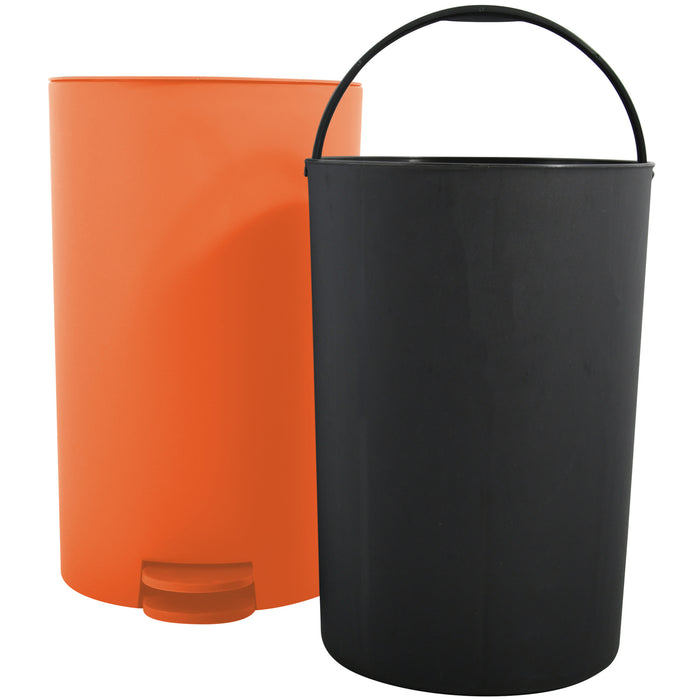 MSV kleine badkamer|toilet pedaalemmer - oranje - 3L - 15 x 27cm