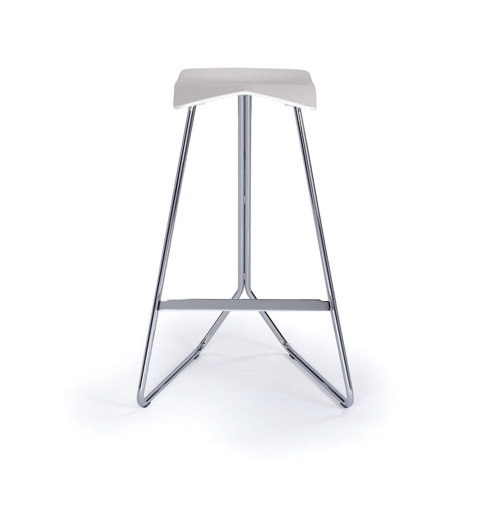 ClassiCon Triton barkruk 75cm chrome onderstel, witte zitting