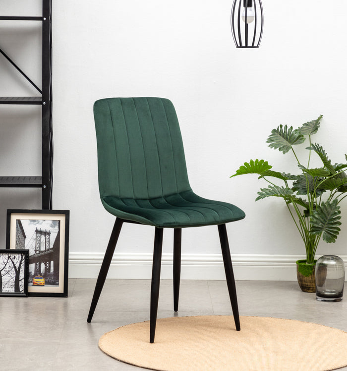 Furnihaus Eetkamerstoelen Set van 4 Fox Groen