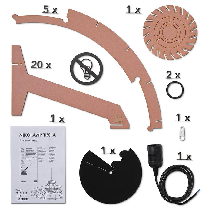 Van Tjalle en Jasper Nikolamp Tesla hanglamp - Aged Pink