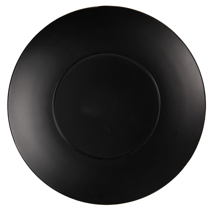 Clayre & Eef Onderbord Ø 33 cm Zwart Goudkleurig Kunststof Sterren