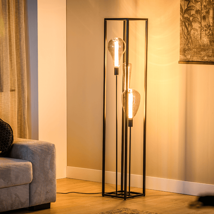Vurna - Jadah vloerlamp zwart staal 160 cm