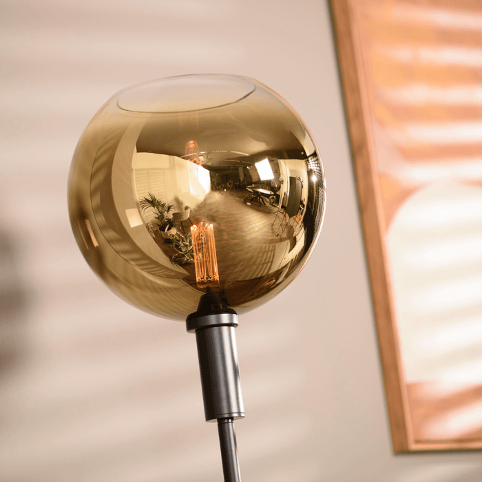 Vurna - Justine vloerlamp 1L glas goud