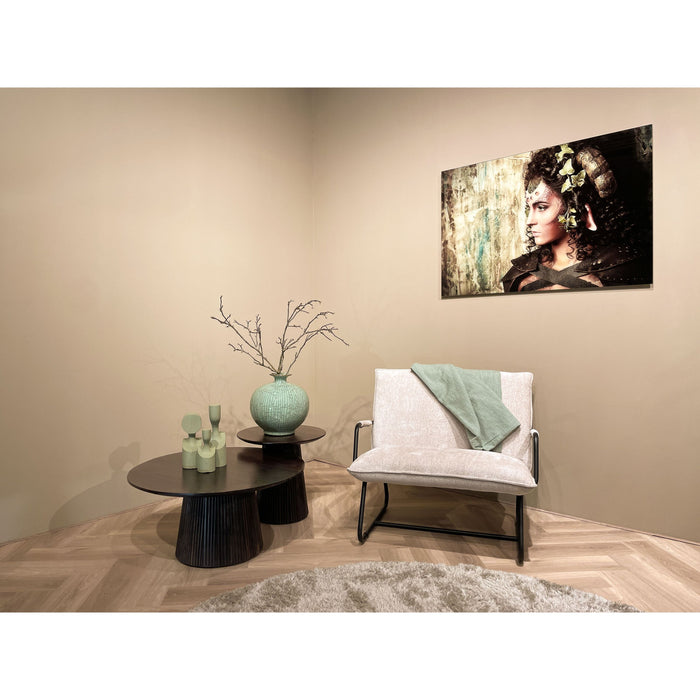 Livingfurn - Salontafel Salvator Walnut 50cm - Mangohout