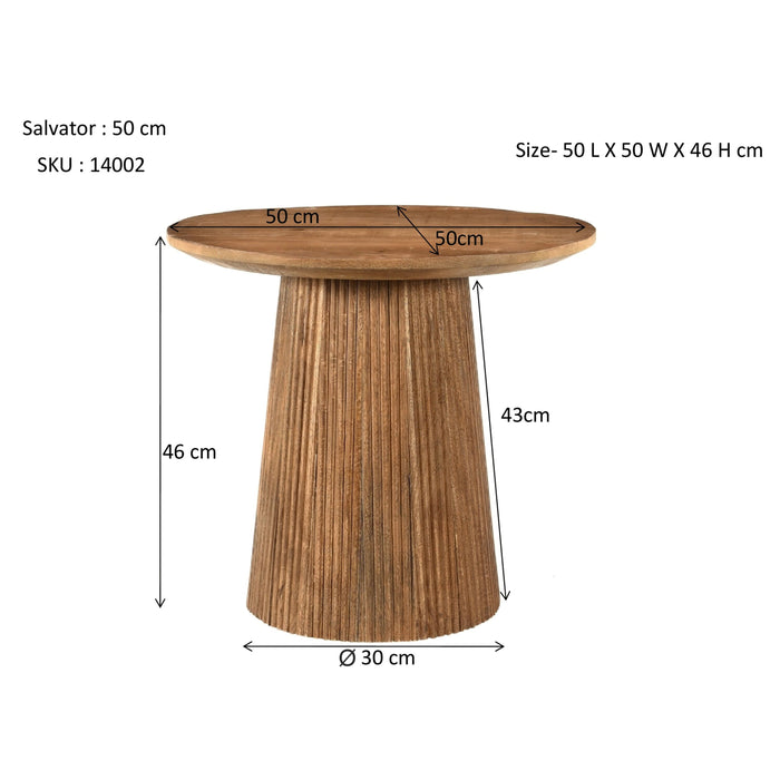 Livingfurn - Salontafel Salvator 50cm - Mangohout