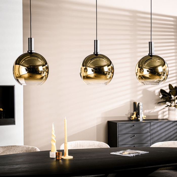 Vurna - Justine hanglamp 3L 120 cm glas goud
