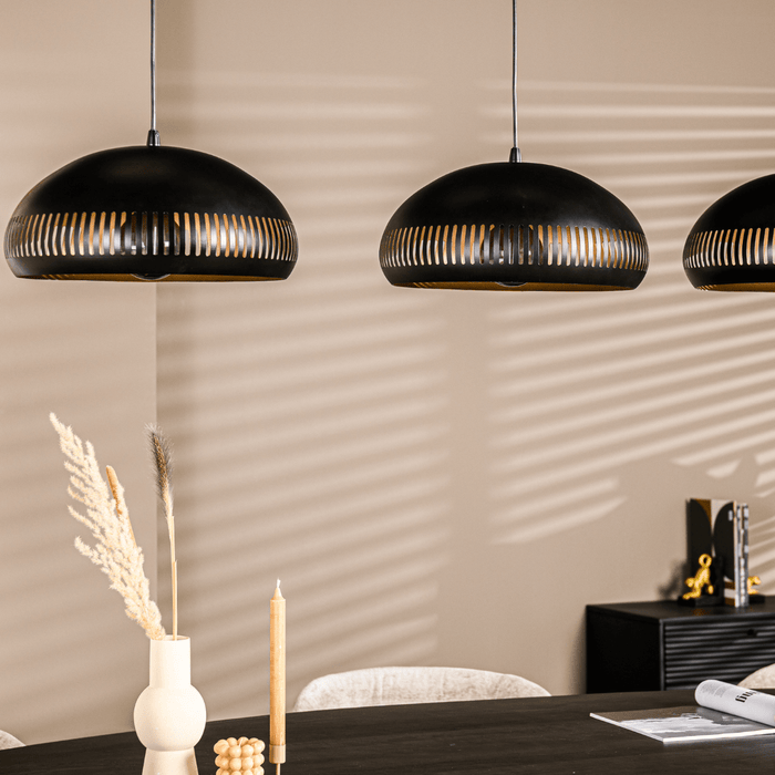 Vurna - Janelle hanglamp 3L 150 cm breed zwart