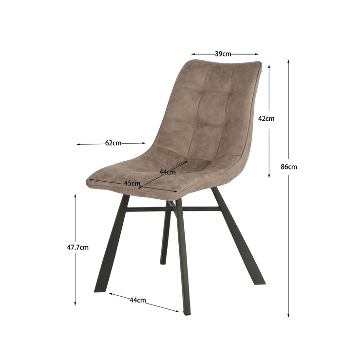 Furnihaus Eetkamerstoel Dexx - Cognac - Set van 6