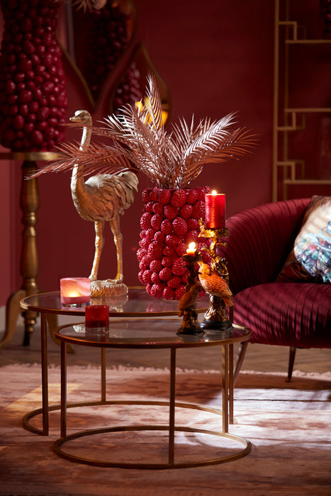 Light & Living Salontafel Duarte - Glas|Antiek Goud - Ø75+Ø65cm