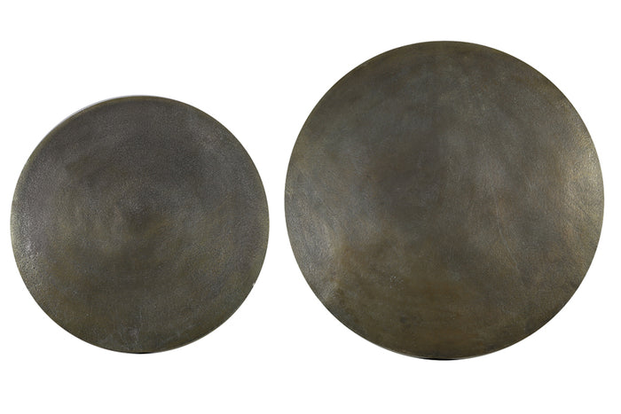 Light&living Salontafel S|2 Ø62x41+Ø76x46 cm TRELO antiek brons-zwart