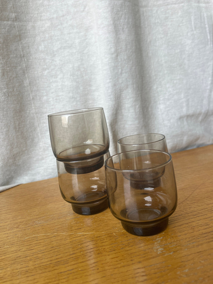 Reliving Vintage Rookglas Water Glazen Luminarc|Bp Set Van 4