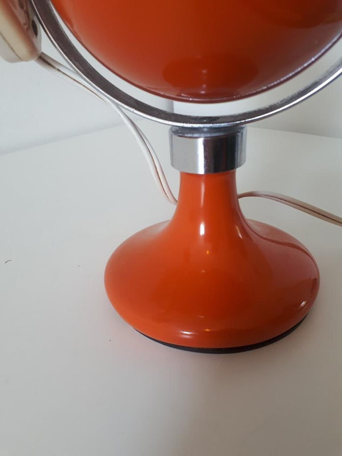 Reliving 70'S Spaceage Oranje Bollampje Design Bollamp Tulpvoet