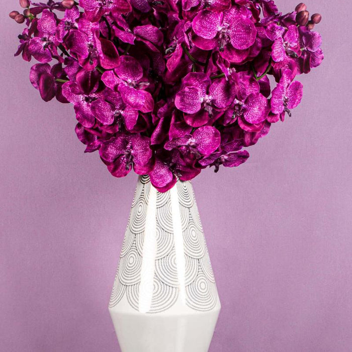 PTMD Orchidee Kunstbloem - 78 x 17 x 79 cm - Kunststof - Paars